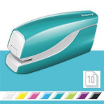 Sešívačka "Nexxt Wow", ledově modrá, elektrická, No.10, 10 listů, LEITZ