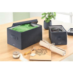 Krabice "Fabric", tmavě šedá, potažená látkou, velikost M, LEITZ 61440089