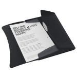 Desky na spisy "Vivida", s gumičkou, černá, 15 mm, A4, PP, ESSELTE