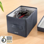 Přenosný box "Fabric Hot Desking", tmavě šedá, 3 přihrádky, LEITZ 64440089