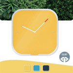 Nástěnné hodiny "Cosy", matně žlutá, čtvercové, 30x30 cm, LEITZ
