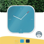 Nástěnné hodiny "Cosy", matně modrá, čtvercové, 30x30 cm, LEITZ