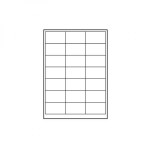 Logo etikety 63mm x 39.5mm, A4, matné, bílé, 21 etiketa, 140g/m2, baleno po 10 ks, pro inkoustové a laserové tiskárny