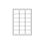 Logo etikety 68mm x 47mm, A4, matné, bílé, 18 etiket, 140g/m2, baleno po 10 ks, pro inkoustové a laserové tiskárny