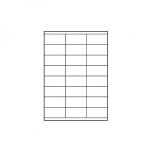Logo etikety 70mm x 36mm, A4, matné, bílé, 24 etikety, 140g/m2, baleno po 10 ks, pro inkoustové a laserové tiskárny