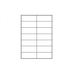 Logo etikety 105mm x 42.4mm, A4, matné, bílé, 14 etiket, 140g/m2, baleno po 25 ks, pro inkoustové a laserové tiskárny