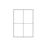 Logo etikety 105mm x 148mm, A4, matné, bílé, 4 etikety, 140g/m2, baleno po 25 ks, pro inkoustové a laserové tiskárny