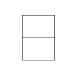 Logo etikety 210mm x 148mm, A4, matné, bílé, 2 etikety, 140g/m2, baleno po 25 ks, pro inkoustové a laserové tiskárny