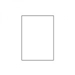 Logo etikety 210mm x 297mm, A4, matné, bílé, 1 etiketa, 140g/m2, baleno po 25 ks, pro inkoustové a laserové tiskárny