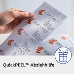 Avery Zweckform etikety 45.7mm x 21.2mm, A4, průhledné, transparentní, 48 etiket, adresní, baleno po 25 ks, J4720-25, pro inkousto