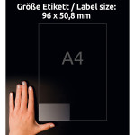Avery Zweckform etikety 96mm x 50,8mm, A4, bílé, 10 etiket, vysoce lesklé, baleno po 25 ks, L7783-25, pro laserové tiskárny