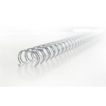 Hřbet "WireBind", stříbrná, kovový, 3:1, 8 mm, 70 listů, GBC