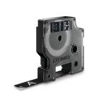 Páska "D1 Durable", bílá na černé,  12 mm x 3 m, DYMO