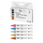 Sada fixů na porcelán "METALLIC" 5 barev, Hobby Line, KREUL