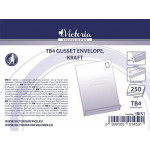 Obálka, TB4, hnědá, samolepicí, 40 mm silná, VICTORIA