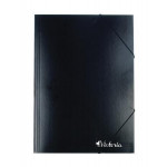Desky s gumičkou, černé, karton, A4, VICTORIA