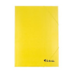 Desky s gumičkou, žluté, karton, A4, VICTORIA