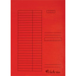 Desky s rychlovazačem, červené, karton, A4, VICTORIA