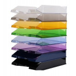 Odkladač, transparentní, oranžový, plastový, VICTORIA