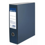 Pákový pořadač s obalem, tmavě modrý, 75 mm, A4, karton, VICTORIA