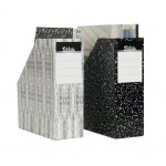 Stojan na časopisy, mramorovaný, karton, 90 mm, VICTORIA