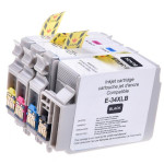 UPrint kompatibilní ink s C13T347, T347, E-34XL PACK, black/cyan/magenta/yellow, 1x1100+3x950str., 1x23,4+3x14ml