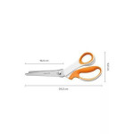 Nůžky entlovací "SoftGrip“, bílá - oranžová, 24,2 cm, FISKARS 1070024