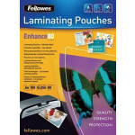 Laminovací fólie, lesklá, A4, 80 micron, samolepící, FELLOWES