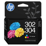 HP originální ink B7RT6AE, HP 302/304, CMY, 150str.