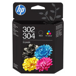 HP originální ink B82L1AE, HP 302/304, BK/CMY, 170/150str., 2-pack