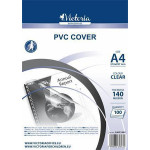 Přední strana pro kroužkovou vazbu, průhledná, 140 micron, A4, VICTORIA