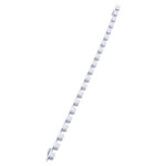 Hřbet, plastový, bílá, 6 mm, 10-20 listů, VICTORIA