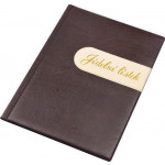 Desky na jídelní lístek "Modern" - CZ, hnědá-béžová, koženka, A4, PANTA PLAST