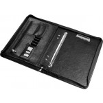 Konferenční desky, černá, A4, na zip, 4-kroužky, 50 mm, PANTA PLAST 0417-0002-01