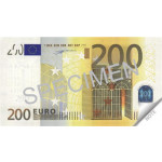 Poznámkový blok "200 Euro", 70 listů, 114 x 61,5mm, PANTA PLAST 0423-0056-99
