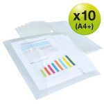 Spisové desky s drukem "Eco", transparentní, A4+, PP, 10 ks/balení, RAPESCO 1816