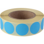 Etikety, modrá, kruhové, průměr 20 mm, 1000 etiket/ role