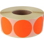 Etikety, červená, kruhové, průměr 38 mm, 1000 etiket/ role