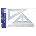 Sada pravítek, plastové, 3 ks, SAKOTA