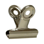 Klip na dokumenty, stříbrná, 38 mm, kov, 6 ks/balení, HGA0128