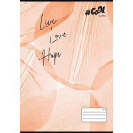 Sešit "Live-love-hope", 87-32, mix motivů, A4, čtverečkovaný, 32 listů, COOL BY VICTORIA