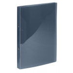 Desky kroužkové "PropyGlass", kouřová, 2 kroužky, 25 mm, A4, PP, VIQUEL 020278-08