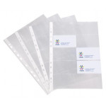 Obal na vizitky, transparentní, A4, 100 micron, 20 vizitek/str., VIQUEL