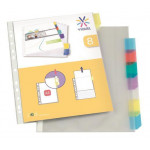 Obal s rozlišovači, transparentní, A4, 90 micron, 8 částí, VIQUEL