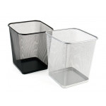 Koš na papír, černá, čtverec, drátěný, VICTORIA