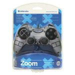 Gamepad Defender Zoom, 10tl., USB, šedý, vibrační, Windows XP/VISTA/7/8/10
