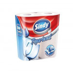 Papírové utěrky v roli, 2 role, 2 vrstvé, "Sindy"