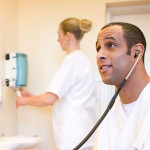 Zásobník na papírové ručníky "Mini", bílá/tyrkys, plastový, M1 systém, TORK