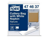 Kapsička na příbory, natur, 2 vrstvá s bílým ubrouskem, TORK