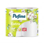 Papírové utěrky "Extra", 2-vrstvé, 95 útržků, 2 role, PUFINA PP20641
